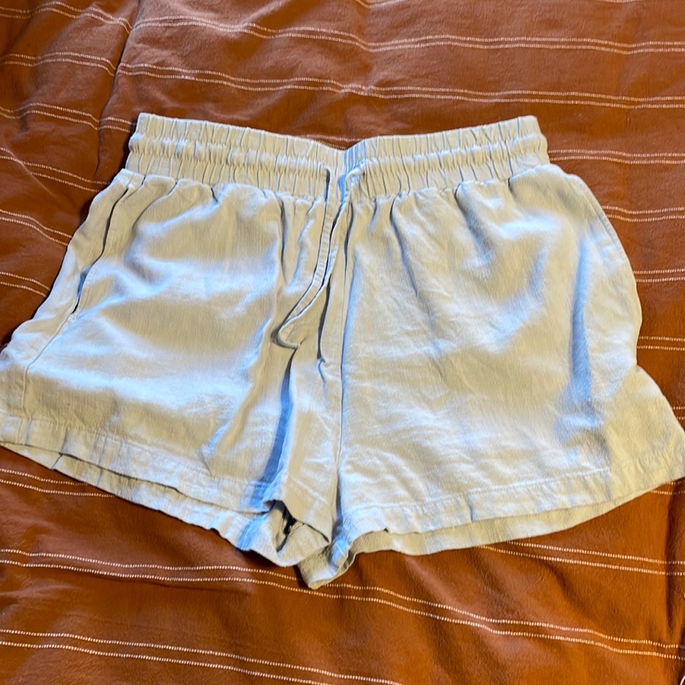 Blue drawstring shorts